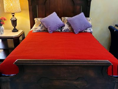 Authentic Hudson’s Bay Point Blanket – Red 100% Wool, Made in England