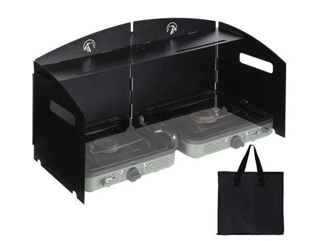 NEW! Camping Stove Windscreen, Foldable Windproof Outdoor Windshield w/Storage Bag