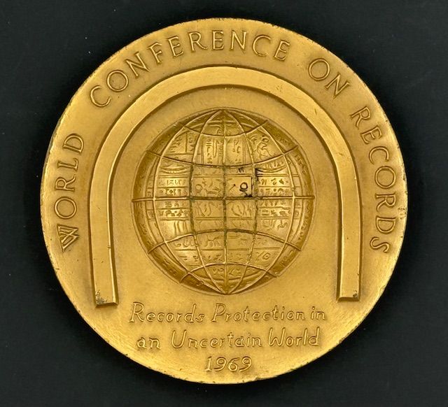 1969 World Conference on Records Commemorative Medal - Bronze - LDS - Salt Lake