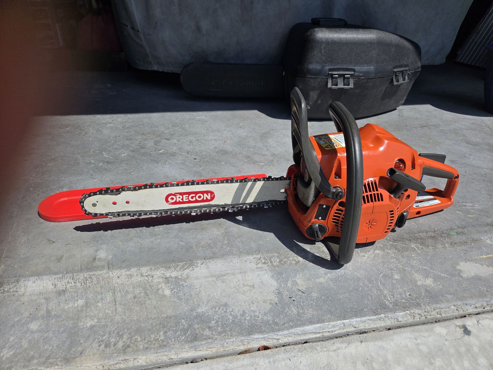 Two non-running chainsaws for a mechanical person Husqvarna 240 & Craftsman 46cc with case