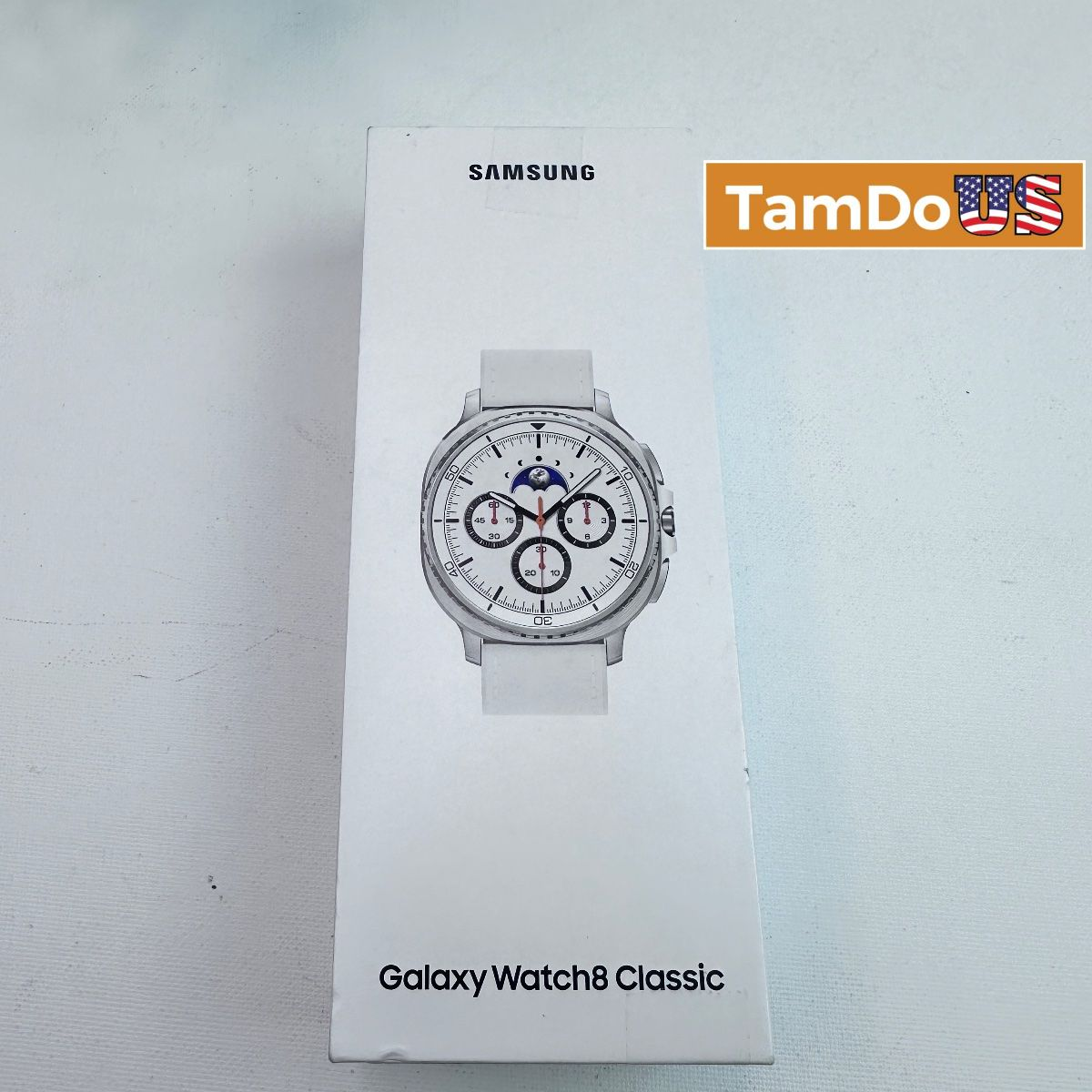 Samsung - Galaxy Watch 8 Classic Stainless Steel Smartwatch 46mm BT White (2025)
