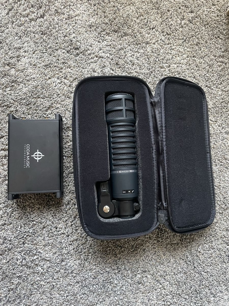Electro-Voice RE20 Dynamic Broadcast Microphone w/ Cloudlifter CL-1 Mic Activator & Case