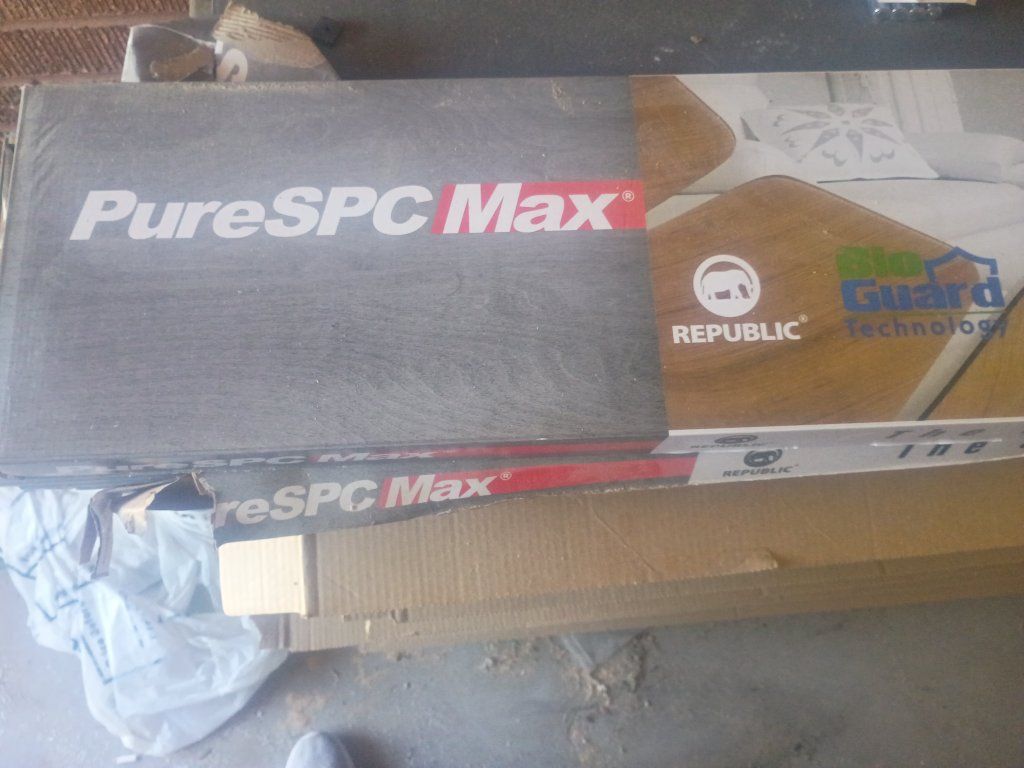225 sf luxury vinyl plank flooring 500$, pure SPC Max, brand is Republic.
