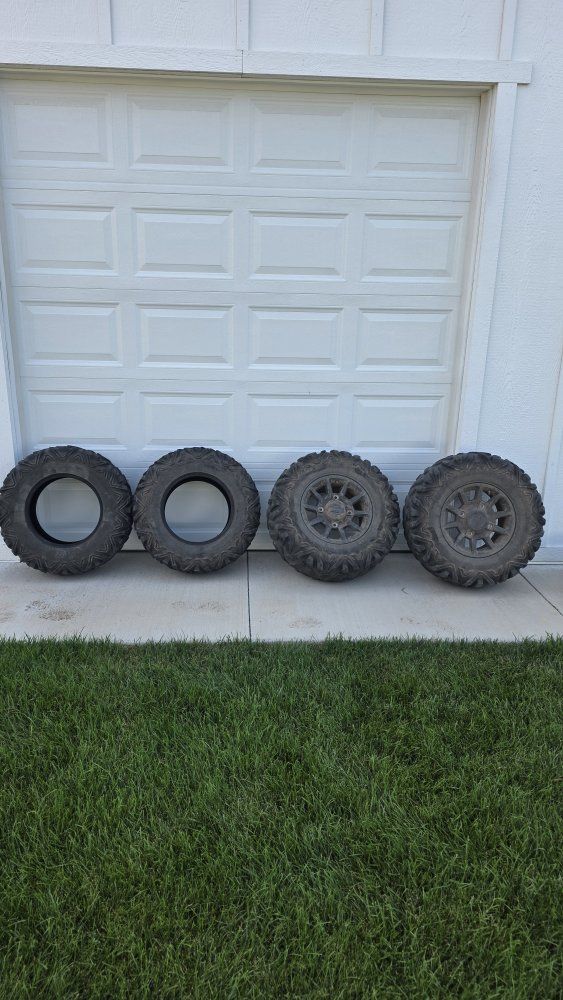 Set of 4 ATV/UTV Tires with 2 Mounted Wheels