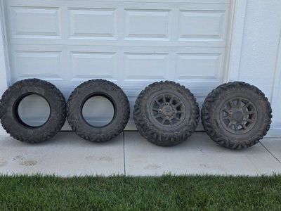 Set of 4 ATV/UTV Tires with 2 Mounted Wheels