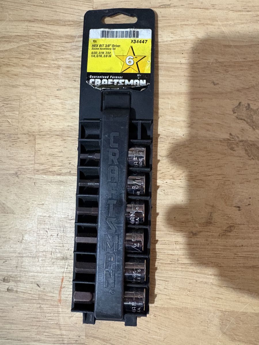 Craftsman Made in USA 3/8" drive hex bit set