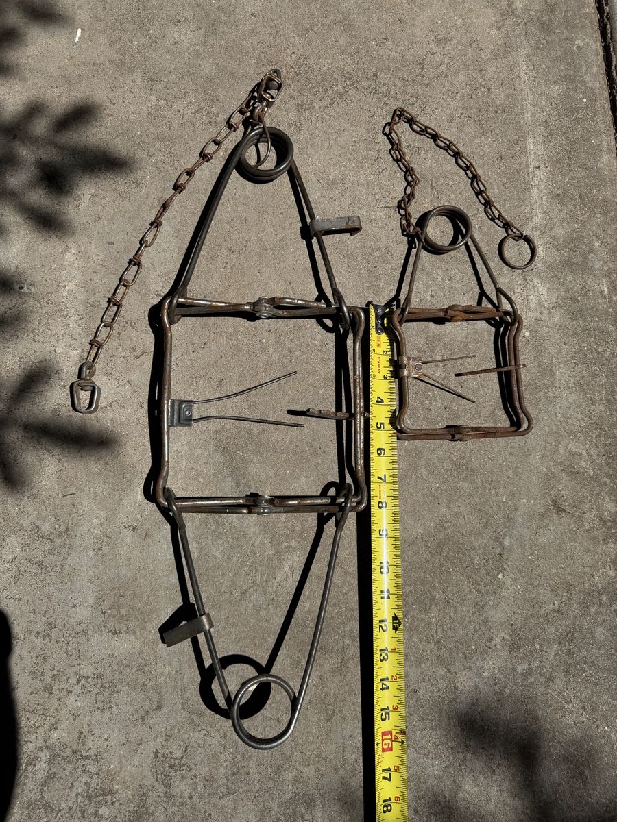 Vintage Conibear Style Body Grip Traps Set of Two Different Sizes