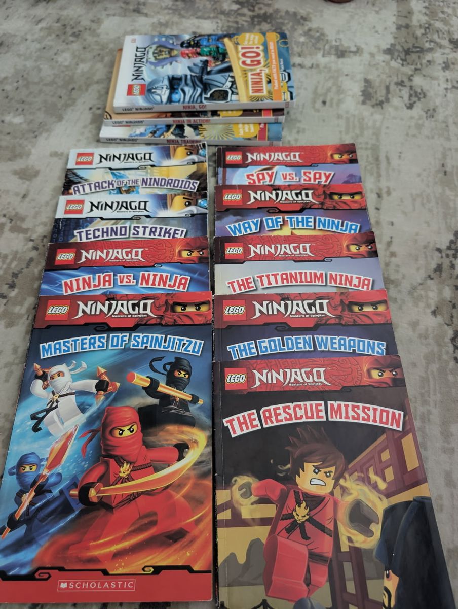 Lego Ninjago books 9 soft cover and 3 hard cover