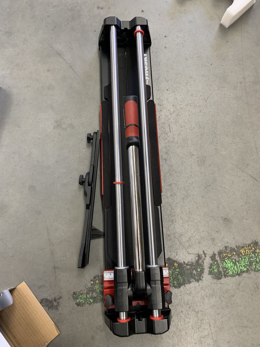 Husky 24 in. Tile Cutter with Tungsten Carbide Blade and Adjustable Gauge