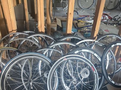 Assorted Road Bicycle Wheels - Campagnolo, Rolf, Mavic Ksyrium, Zipp 404 - 8, 10 Speed