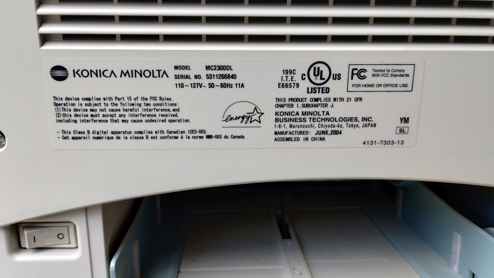 Konica Minolta Magicolor 2300DL laser printer