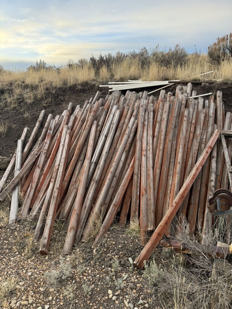 Wood Pole Fence Material