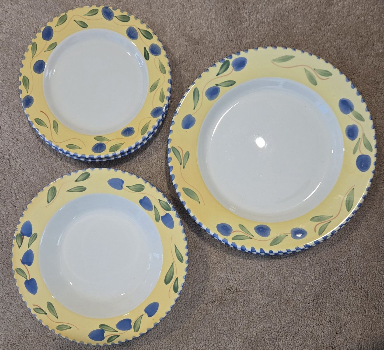 VTG Pier 1 Palermo Hand Painted Earthenware Set 6