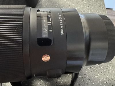 Sigma 50mm 1:1.4 DG Art Lens FE Sony Mount - Excellent Condition with UV Filter, hood and case.