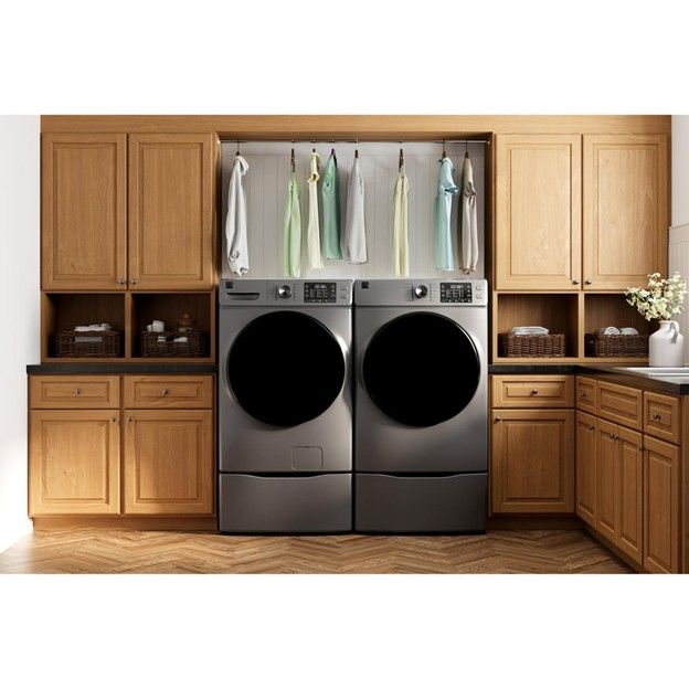 New In Box High- End Silver Metallic Kenmore Washer & Dryer Set