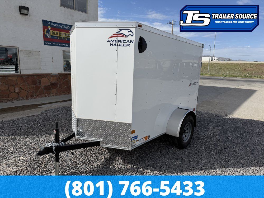 5x8 American Hauler Arrow Enclosed Cargo Trailer - 5'6" Interior - 3.5K GVWR - Rear Swing Door