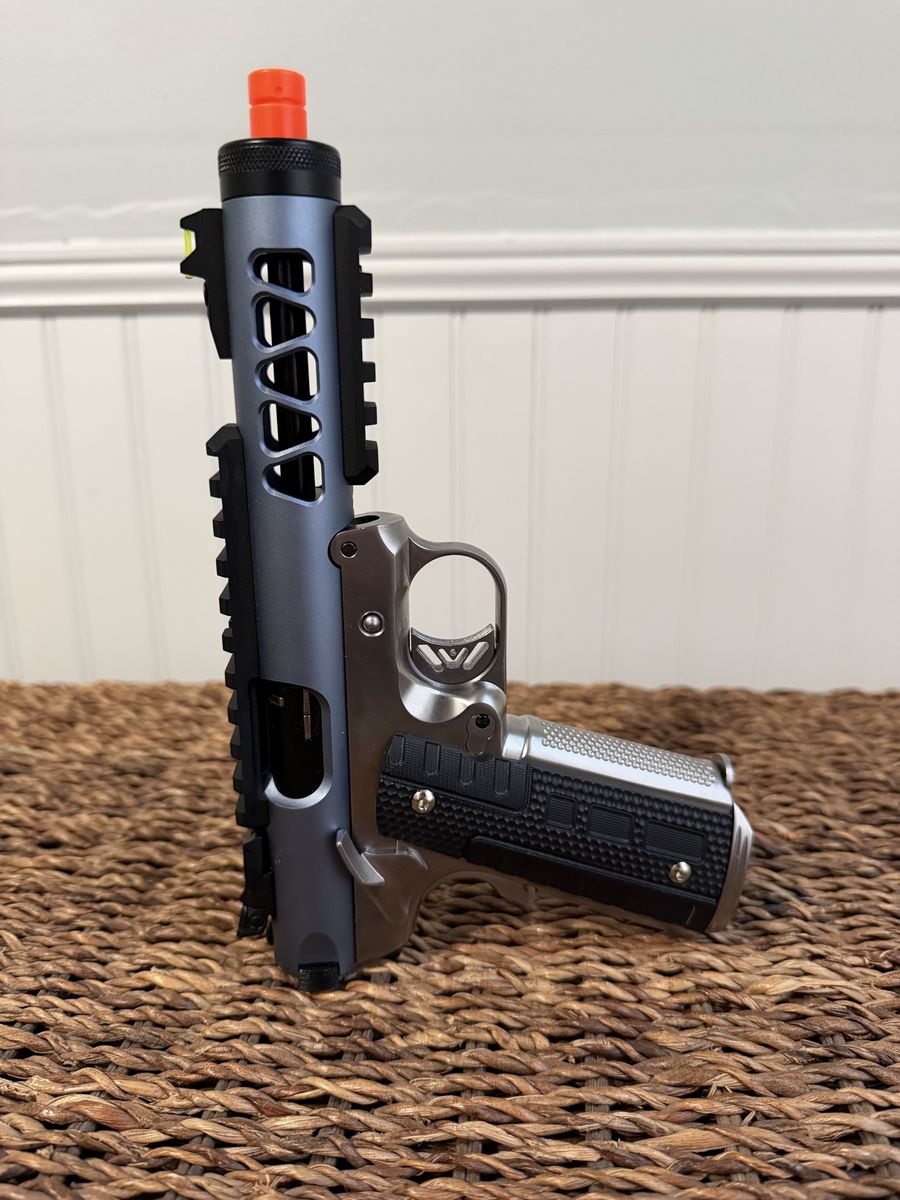 WE-Tech Galaxy 1911 GBB Airsoft Pistol - Blue/Silver
