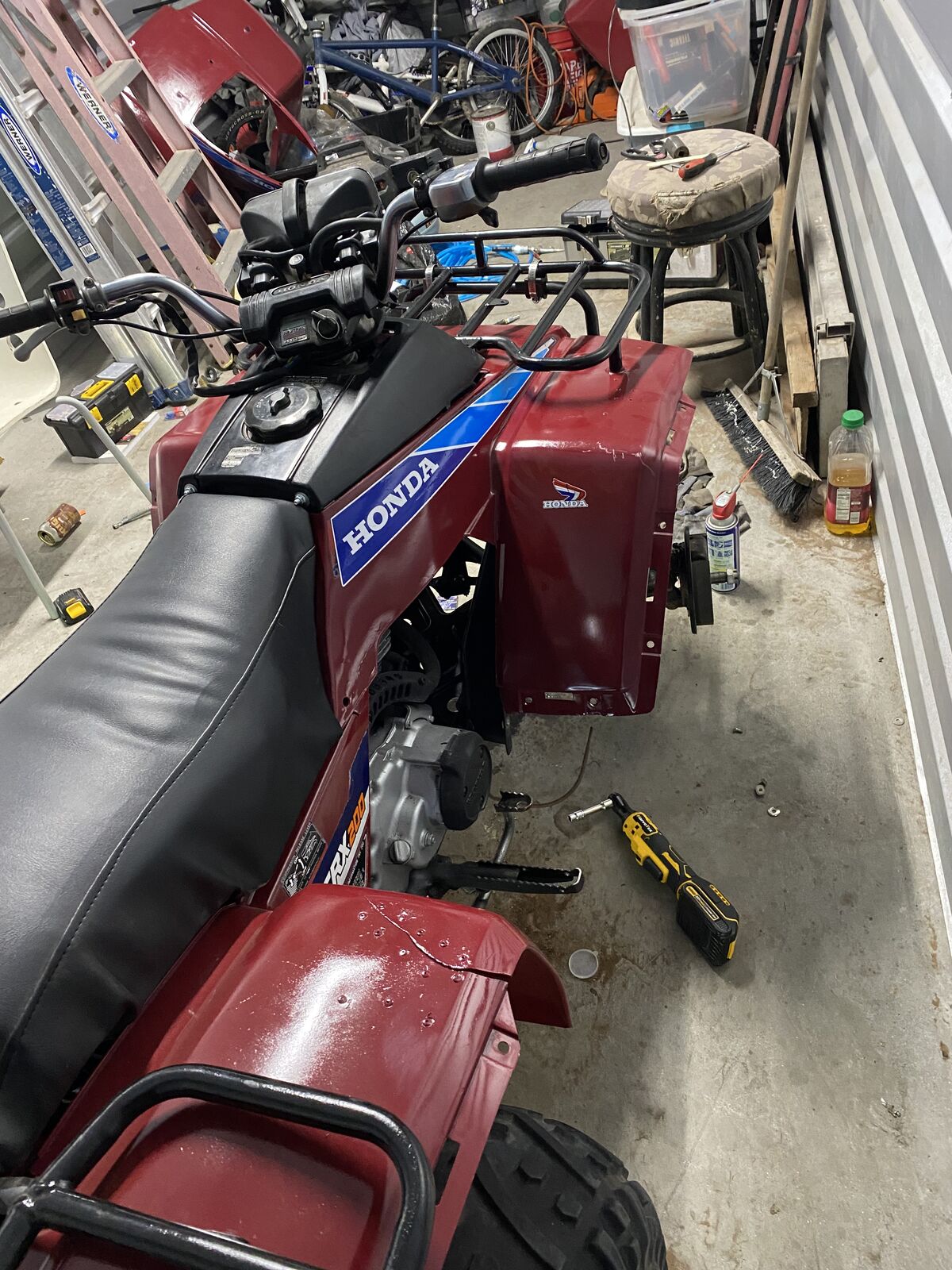 1984 Honda TRX 200 front back plastic/fender set.