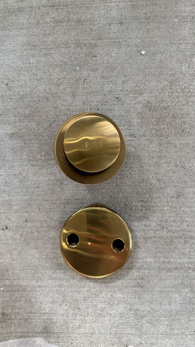 Brushed Gold Universal Tub Drain