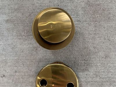 Brushed Gold Universal Tub Drain
