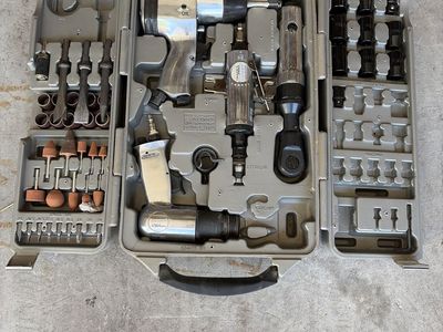 Trades Pro Air Tool Kit with Impact Wrench, Air Hammer, and Die Grinder