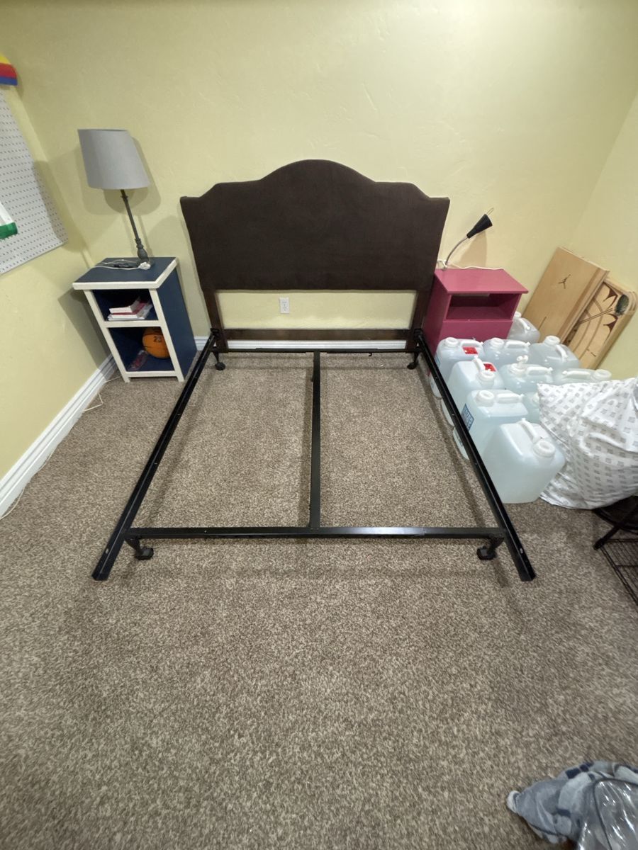 Queen bed frame and headboard