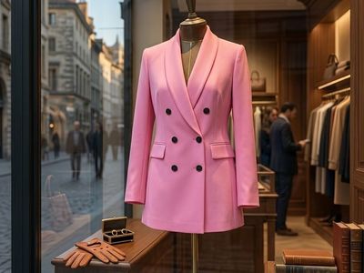 CeCe Pink Double-Breasted Blazer Jacket Size 6