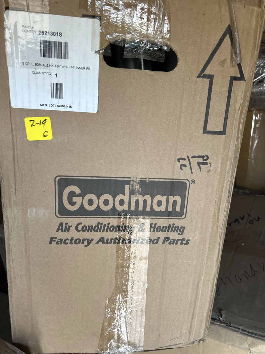 Goodman 2521301S 3-Cell 80% ALZ HX ASY 14" Inner FR Heat Exchanger (New in Box but has a few dings)