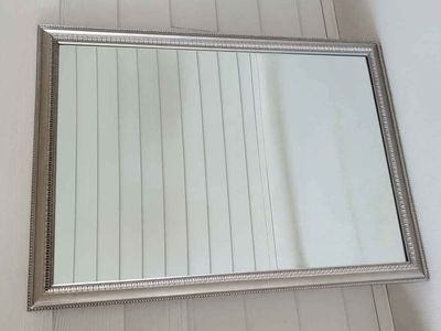 Large Brushed Metal Mirror (45"x32") or (38"x32")