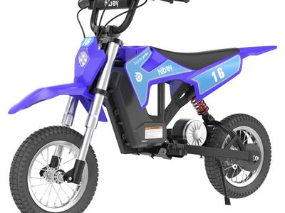 Hiboy DK1 Electric Dirt Bike for Kids 3-10, Blue, Electric Powered Motocross Bicycle