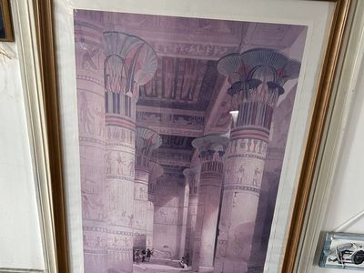 Large Framed Egyptian Temple Art Print