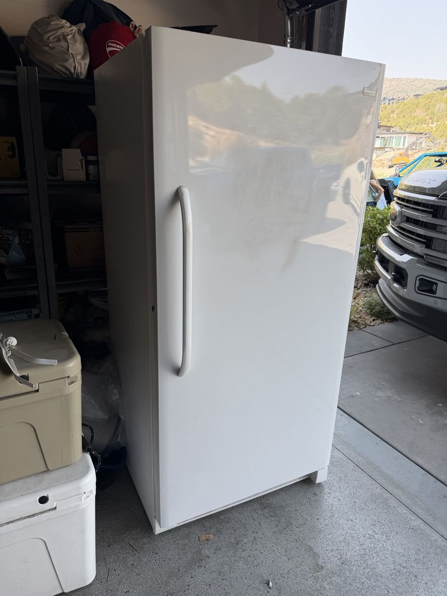 Frigidaire Upright Garage Freezer White 20.2 Cu. Ft Used Frost Free