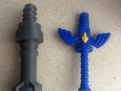 Custom 3D Printed pool noodle sword hilts