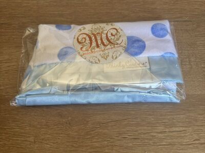 Minky Couture New Blue Polka Dot Security Blanket
