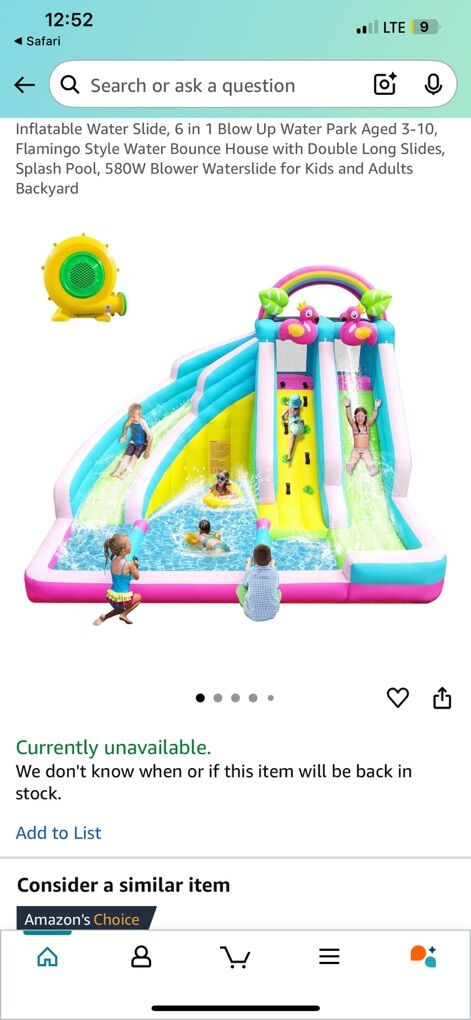 BRAND NEW - INFLATABLE BOUNCY HOUSE & WATERSLIDE