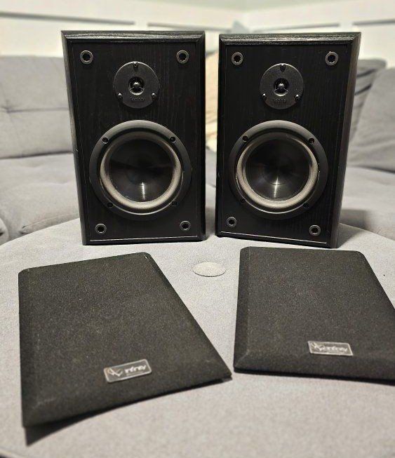 Infinity Sterling SS-2002 Speakers – Professionally Refoamed – Tested – Vintage HiFi Pair - Black Wood Grain