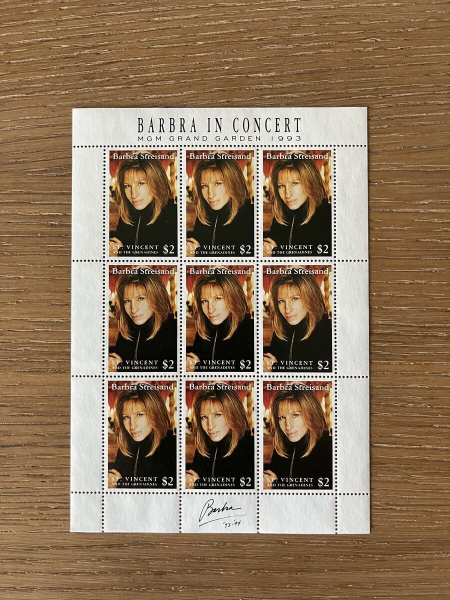 Barbra Streisand Stamps - 9 total - NEW