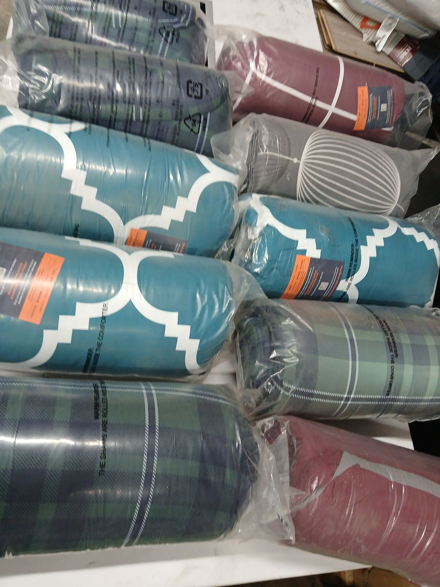 Assorted Comforter Sets - Plaid & Geometric Patterns, Various Sizes