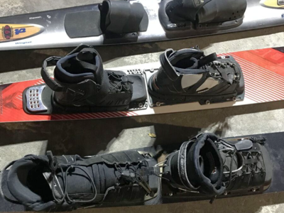 3 PRO COMPETITION WATER SKIS DOUBLE BOOT SLALOM WATER SKI