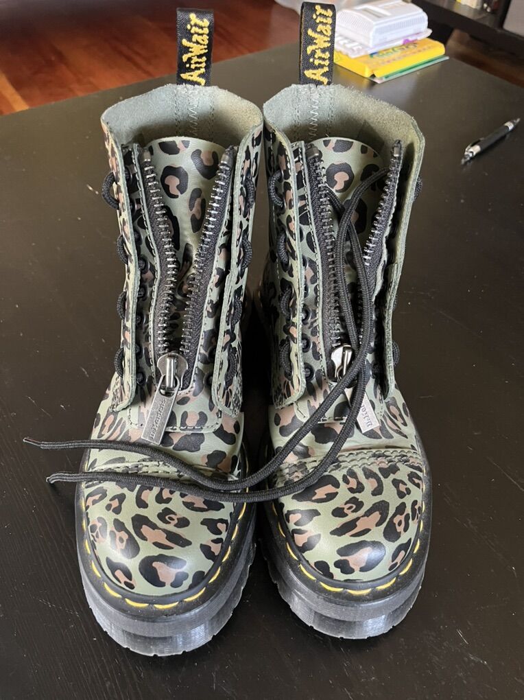 Sinclair Distorted Leopard Print Platform Boot