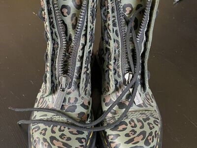 Sinclair Distorted Leopard Print Platform Boot
