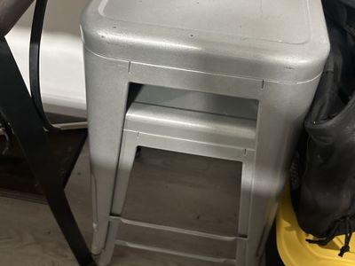 Stools are metal