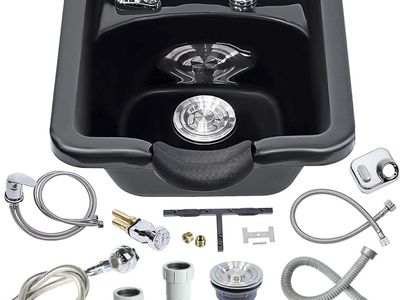 Wall Mounted Black ABS Plastic Shampoo Bowl for Salon