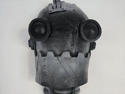 Steampunk Industrial Robot Head Wall Art Sculpture by Impossible Winterbourne