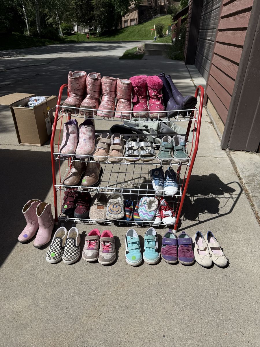 Girls' Used Shoe Lot - Various Brands(Rothy’s, Merrell, Vans) & Styles (Boots, Sneakers, Flats) - Sizes Vary 4-8