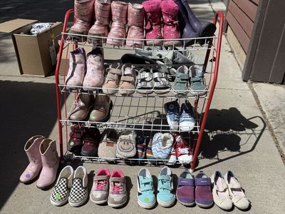 Girls' Used Shoe Lot - Various Brands(Rothy’s, Merrell, Vans) & Styles (Boots, Sneakers, Flats) - Sizes Vary 4-8