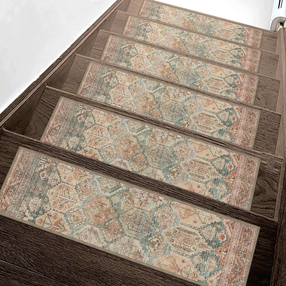 NEW 8" X 30" Edging Stair Runner for Wooden Steps Indoor, Resistant Stair Rugs
