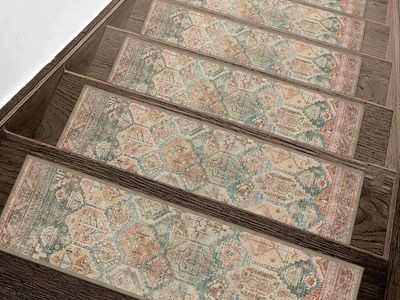 NEW 8" X 30" Edging Stair Runner for Wooden Steps Indoor, Resistant Stair Rugs