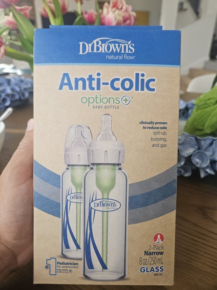 Dr Brown's Anti-Colic Options+ 2 Pack Glass Baby Bottles