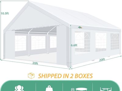 20x20 Heavy Duty Party Tent (Brand New, Unopened) – Seats ~60 | Wedding/Event Ready